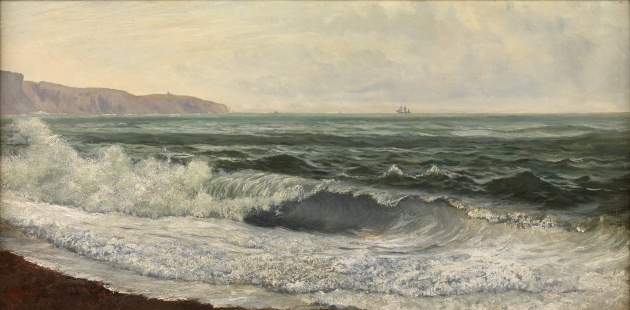 Ruw weer, West Bay, Dorset door William Pye