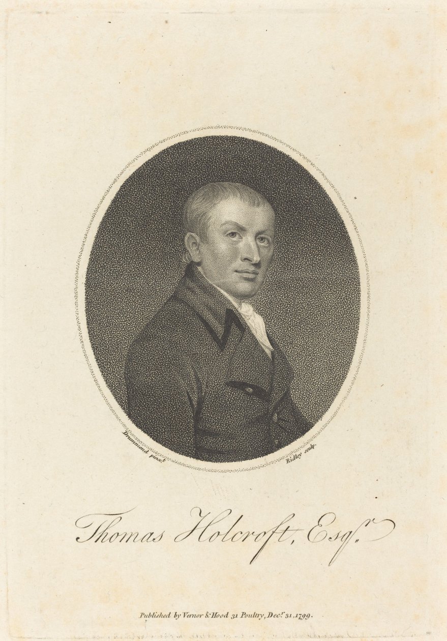 Thomas Holcroft door William Ridley after Samuel Drummond