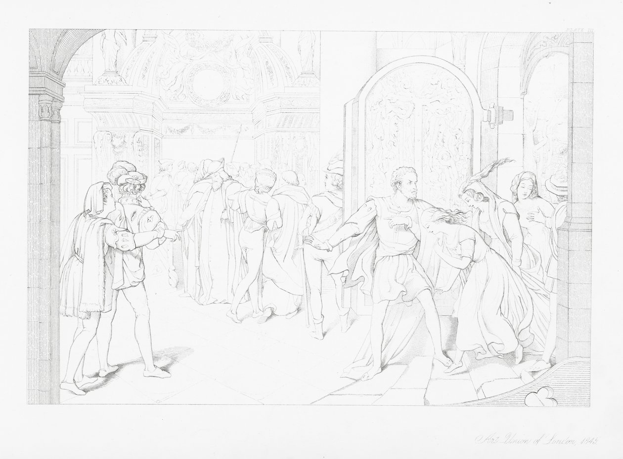 Illustratie voor Het kasteel van indolentie door James Thomson (gravure) door William Rimer