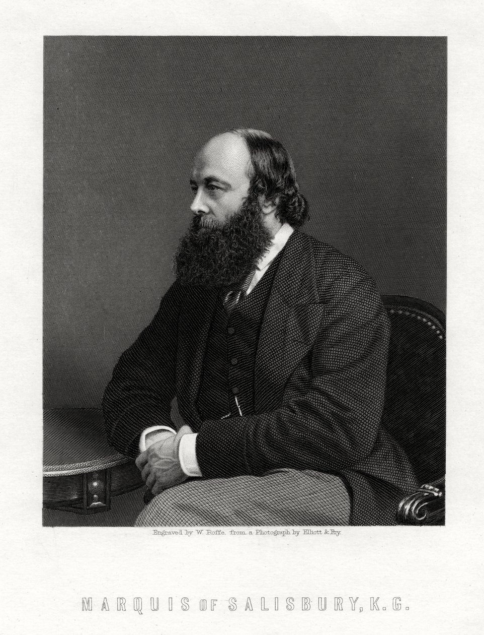 Robert Arthur Talbot Gascoyne-Cecil, 3e Markies van Salisbury, Britse staatsman, 19e eeuw door William Roffe