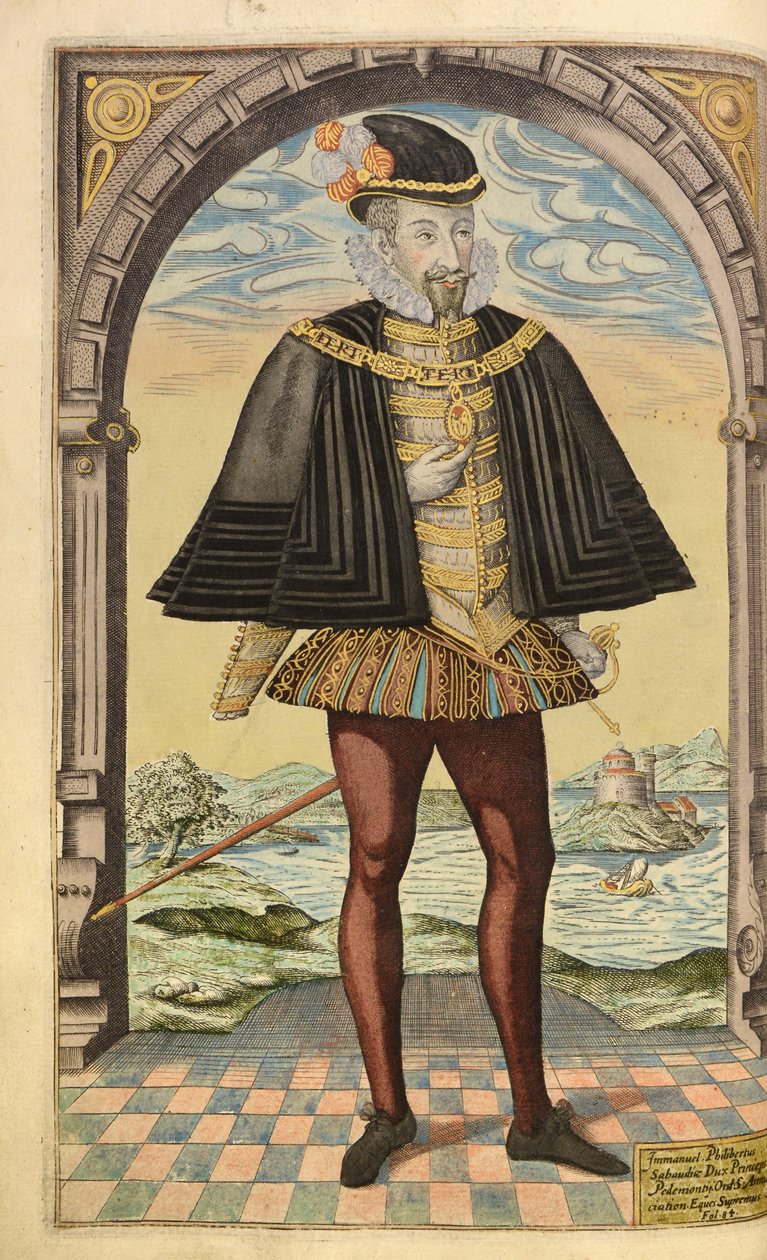 Emmanuel Philibert, Hertog van Savoye, uit Honor Military, and Civill, William Segar, uitgegeven door Robert Barker, Londen, 1602 door William Rogers