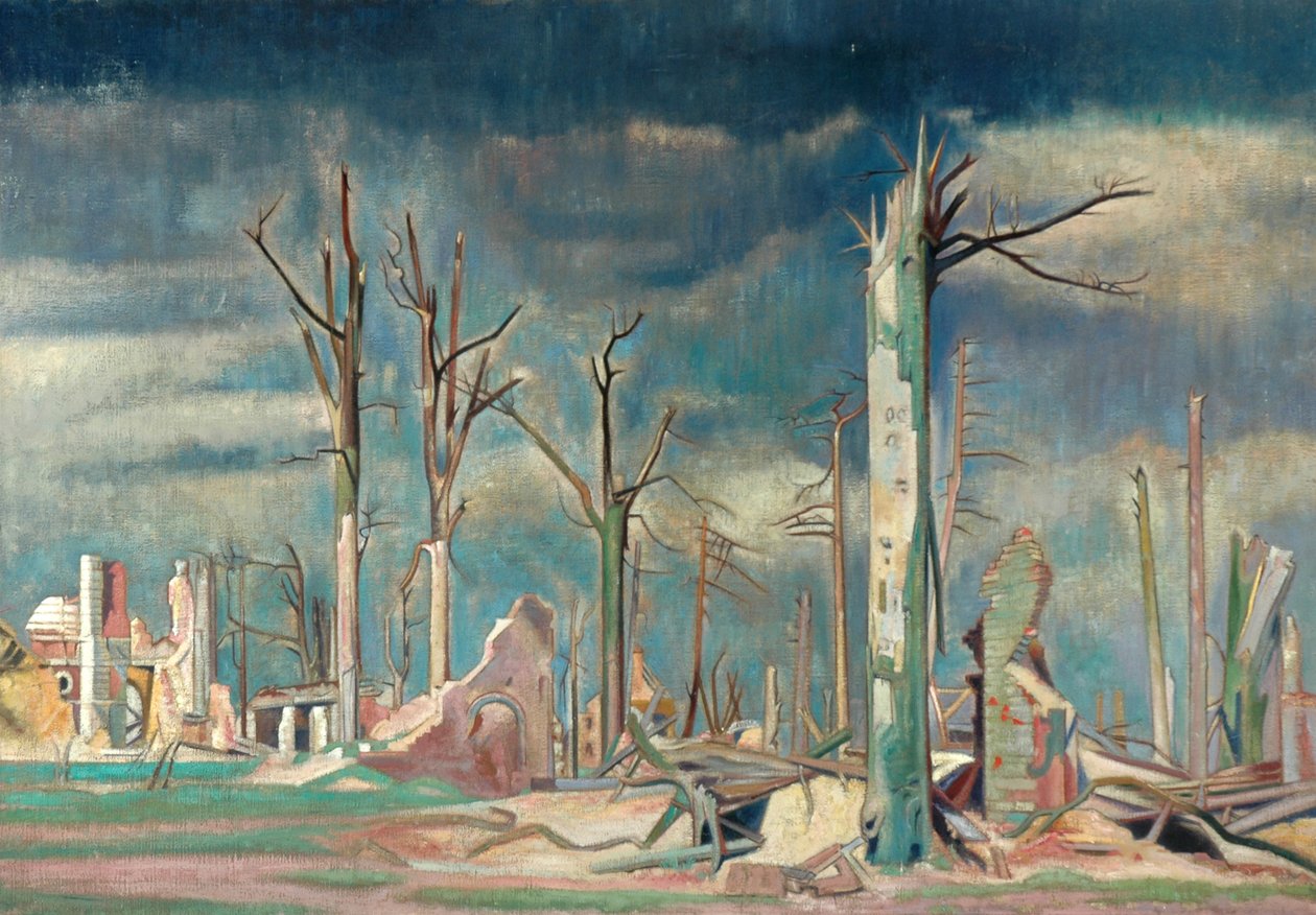 Laan bij Bourlon, Westfront door William Rothenstein