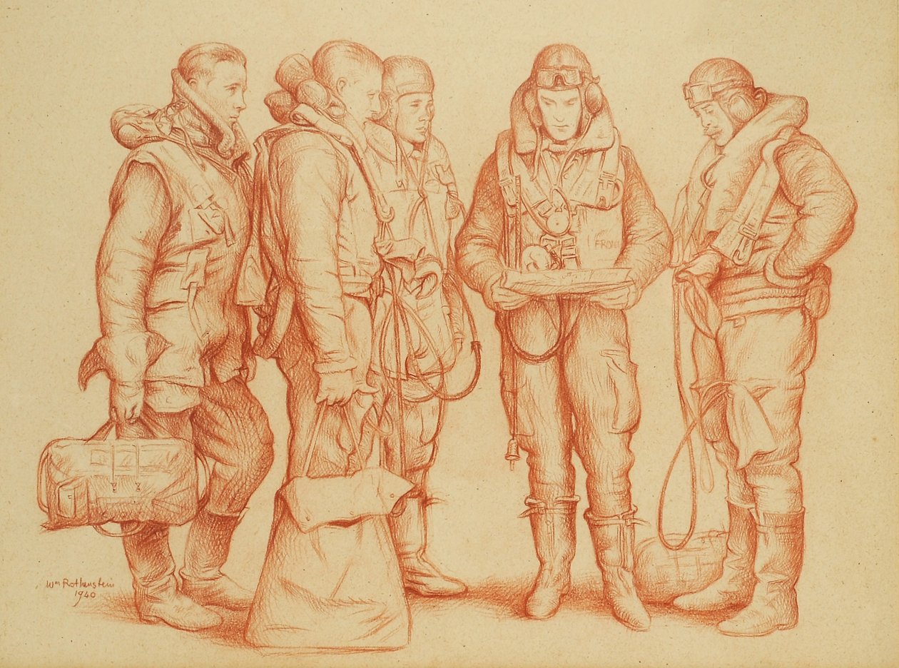 Bemanning van Whitley Bomber door William Rothenstein