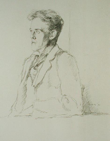 Portret van Hilaire Belloc (1870-1953) door William Rothenstein