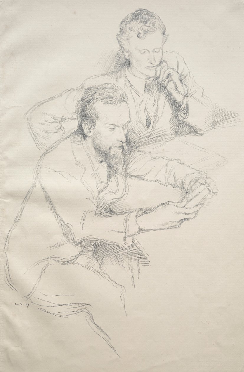 Ricketts en Shannon, 1897 door William Rothenstein