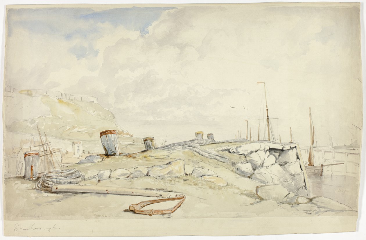 Kust van Scarborough door William Roxby Beverley