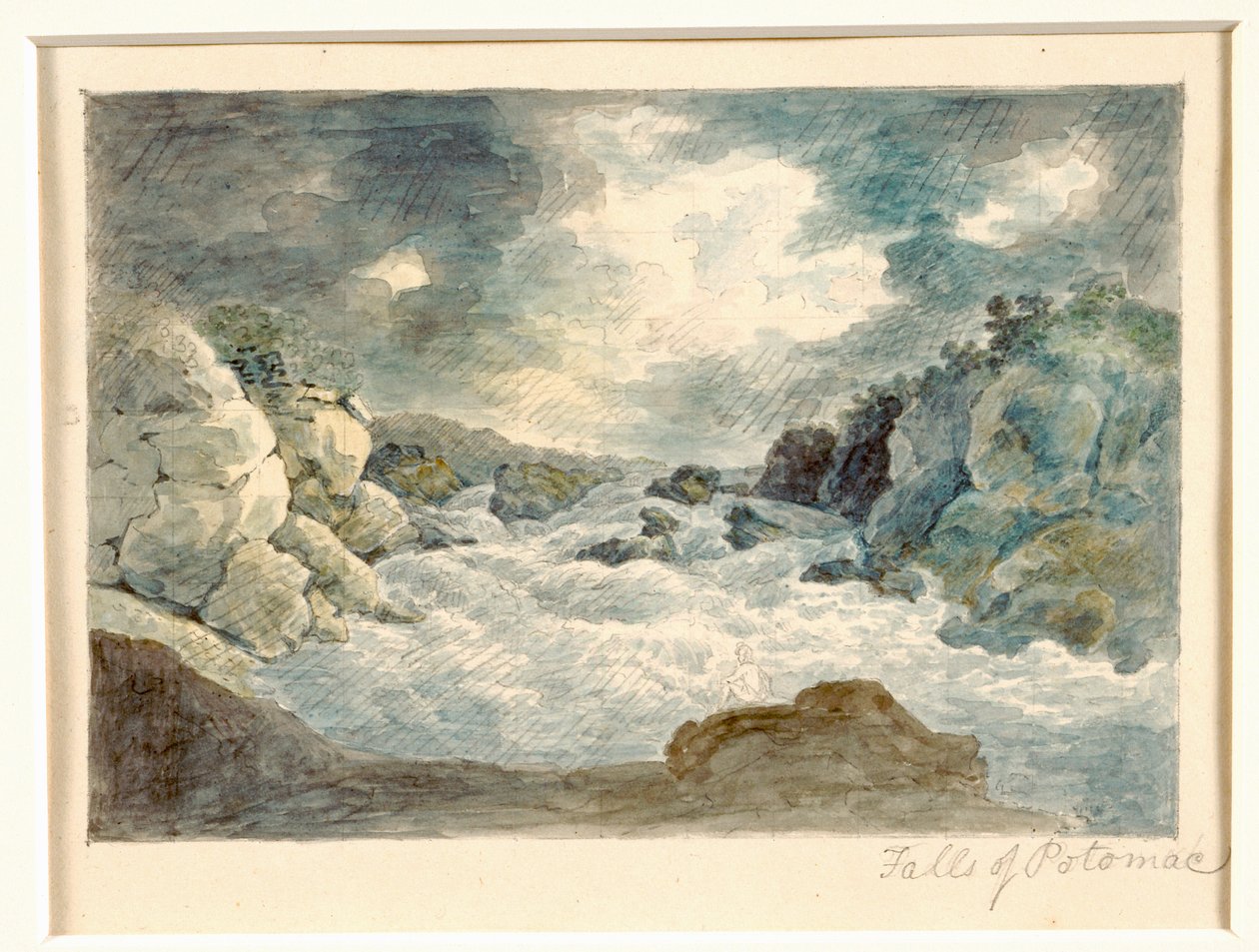 Watervallen van de Potomac door William Russell Birch