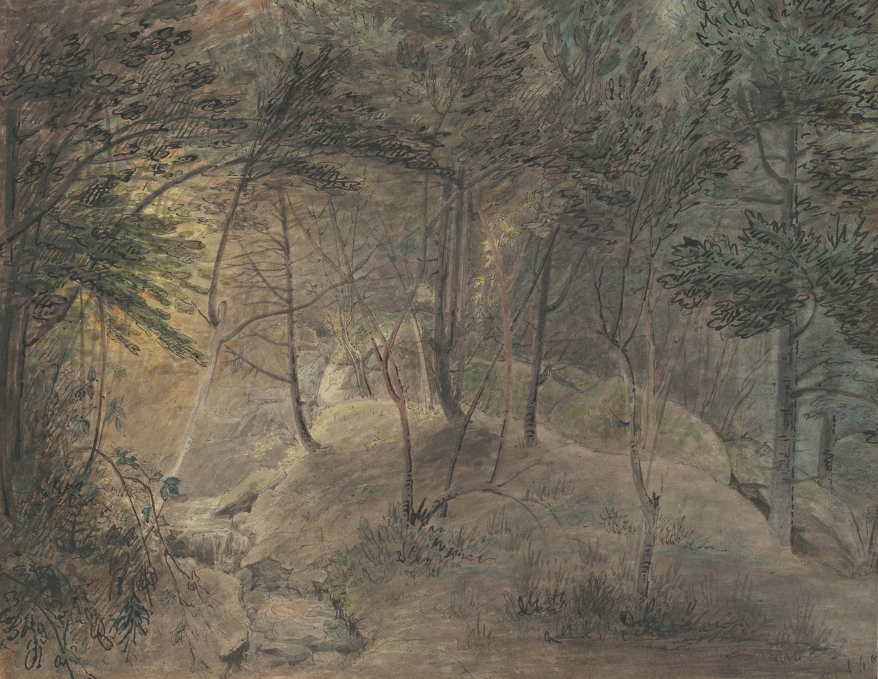 Het uitzicht vanaf het Springhouse bij Echo, ca. 1808 door William Russell Birch