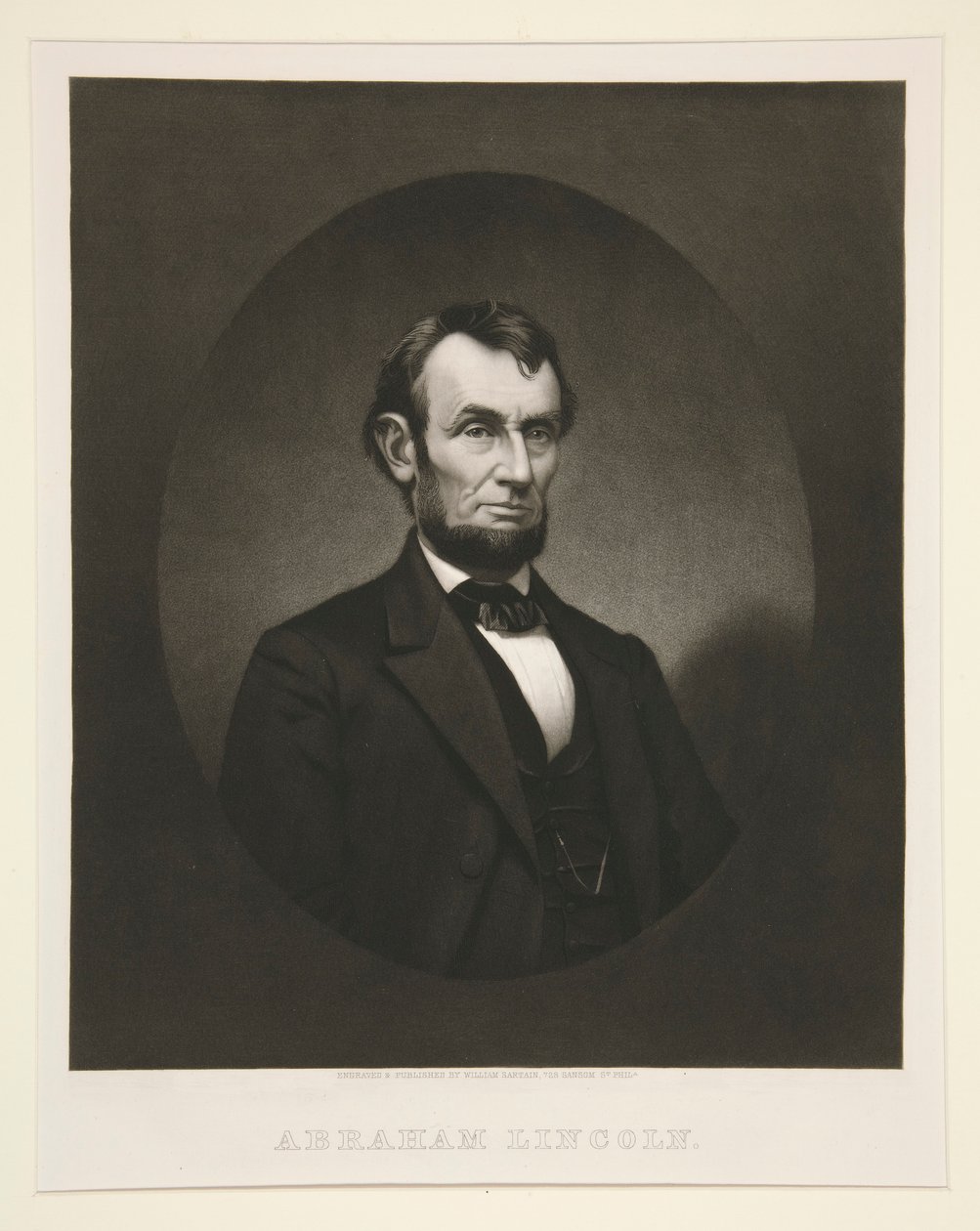Abraham Lincoln door William Sartain