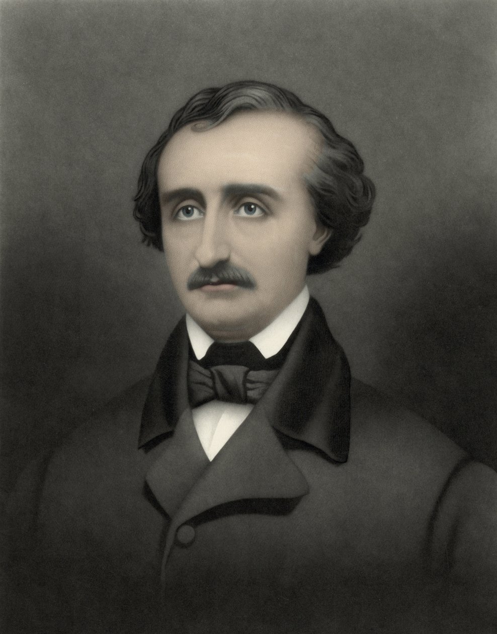 Portret van Edgar Allan Poe (1809-1849), Amerikaanse schrijver. door William Sartain