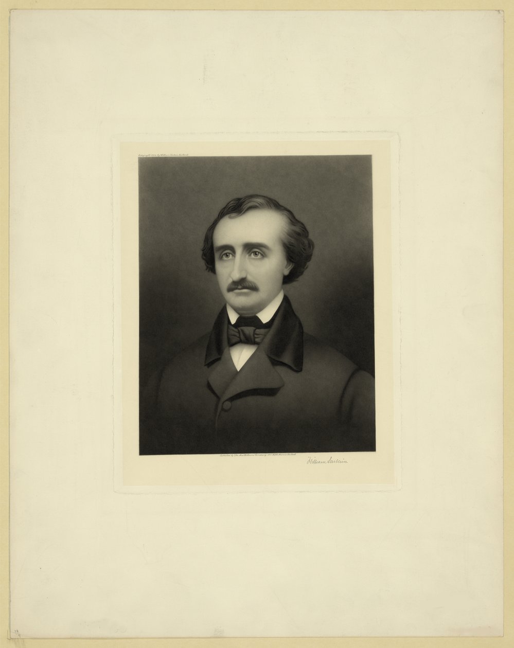 Portret van Edgar Allan Poe 1809-1849, ca. 1896 door William Sartain
