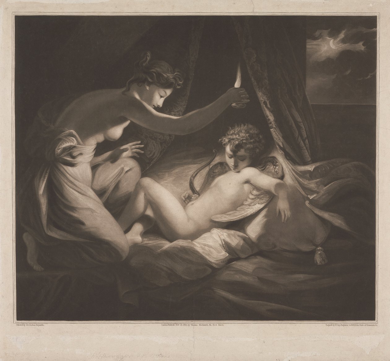 Cupido en Psyche door William Say