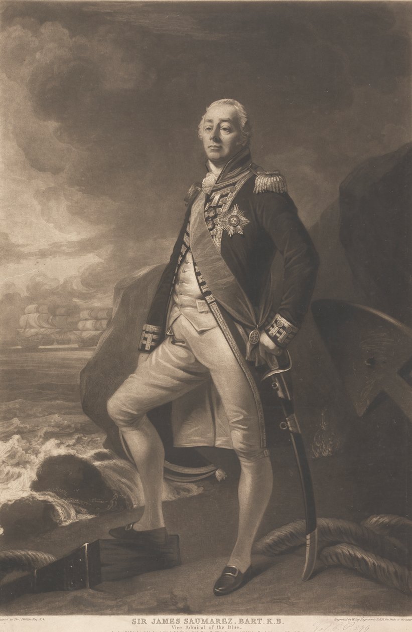 Sir James Saumarez, 1e Baron de Saumarez door William Say