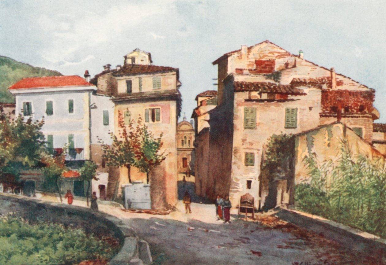 Ingang naar Camporosso, west (kleurenlitho) door William Scott