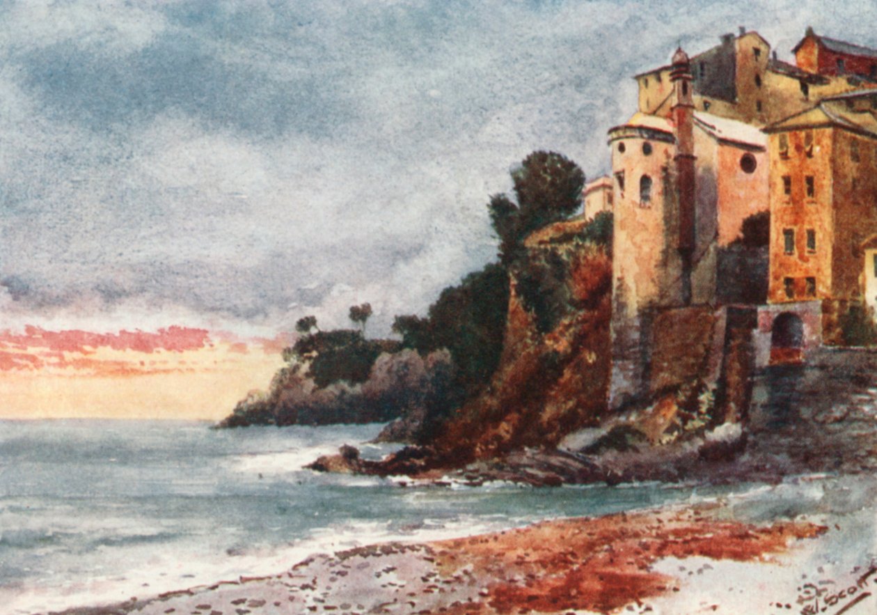 Aan de kust, Sori (kleurenlitho) door William Scott