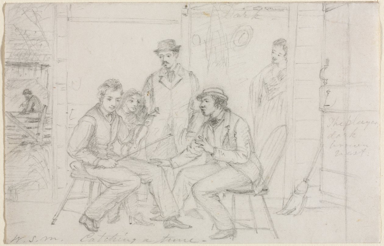 Een deuntje vangen, waarschijnlijk 1867 door William Sidney Mount