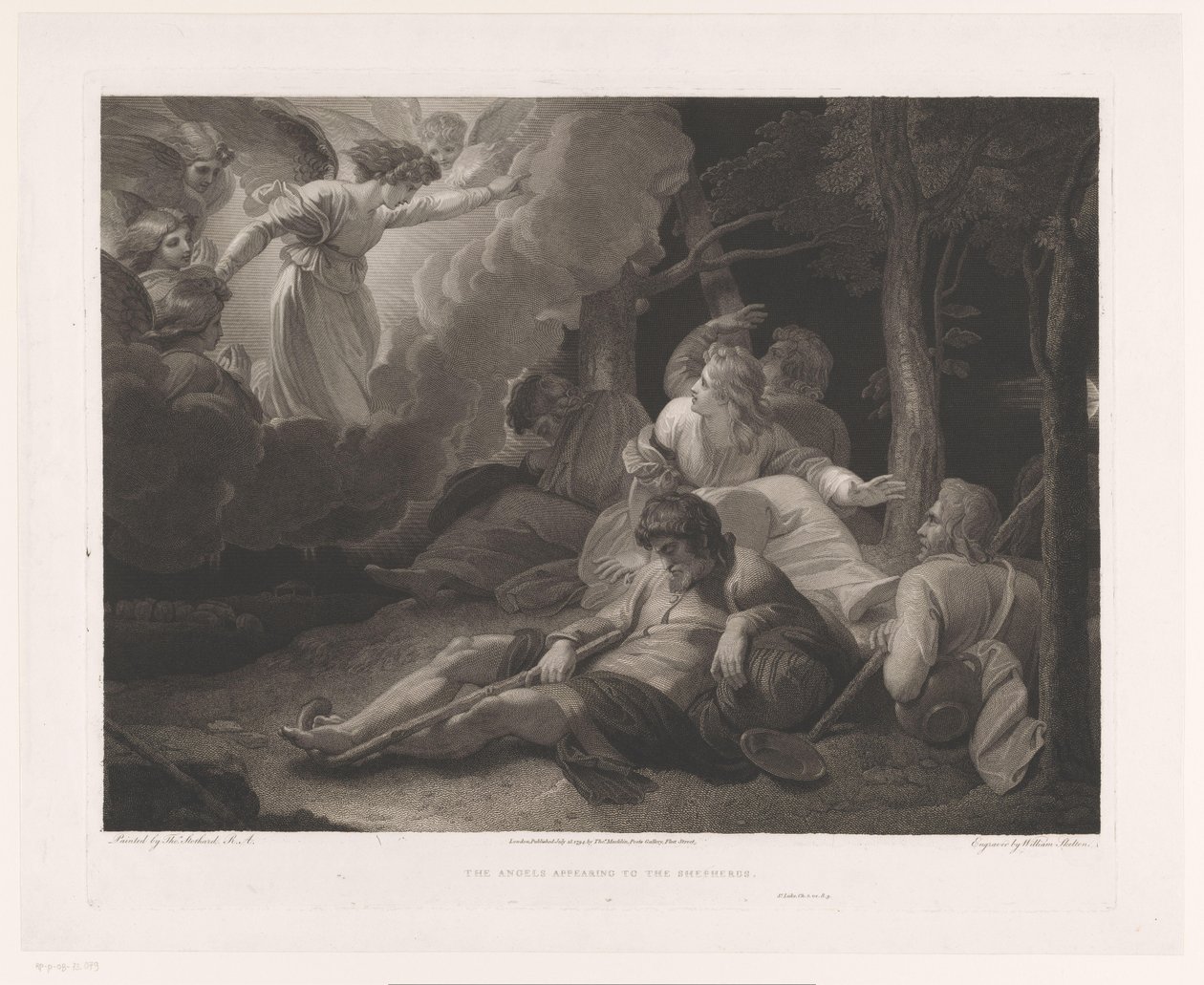 Verkondiging aan de herders door William Skelton