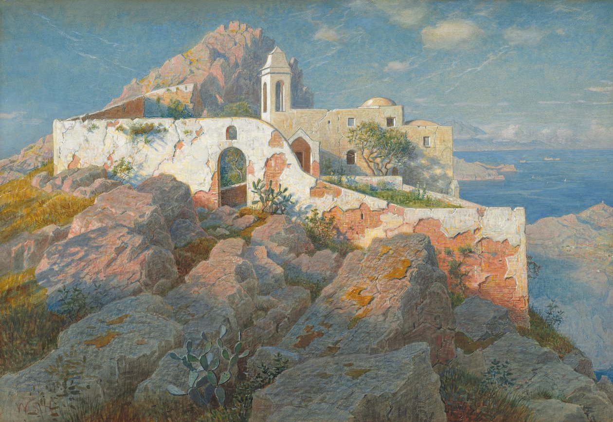 Santa Maria a Cetrella, Anacapri, c.1892 door William Stanley Haseltine