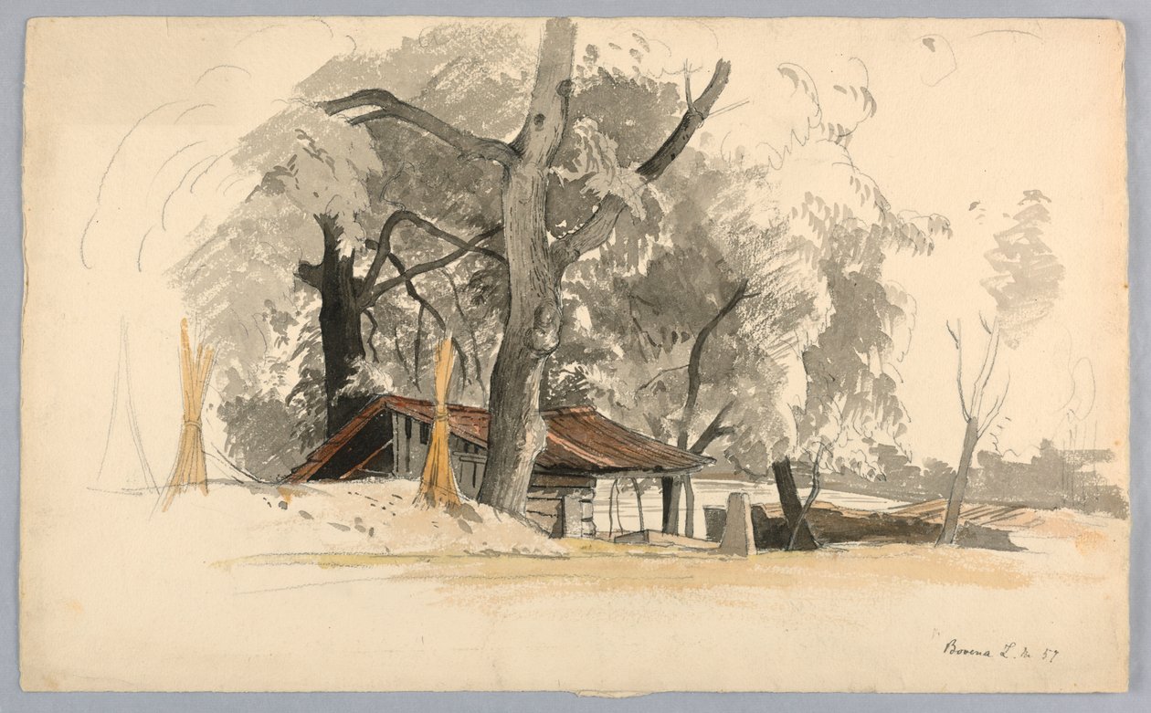 Studie van landschap, Baveno, Lago Maggiore, Italië door William Stanley Haseltine