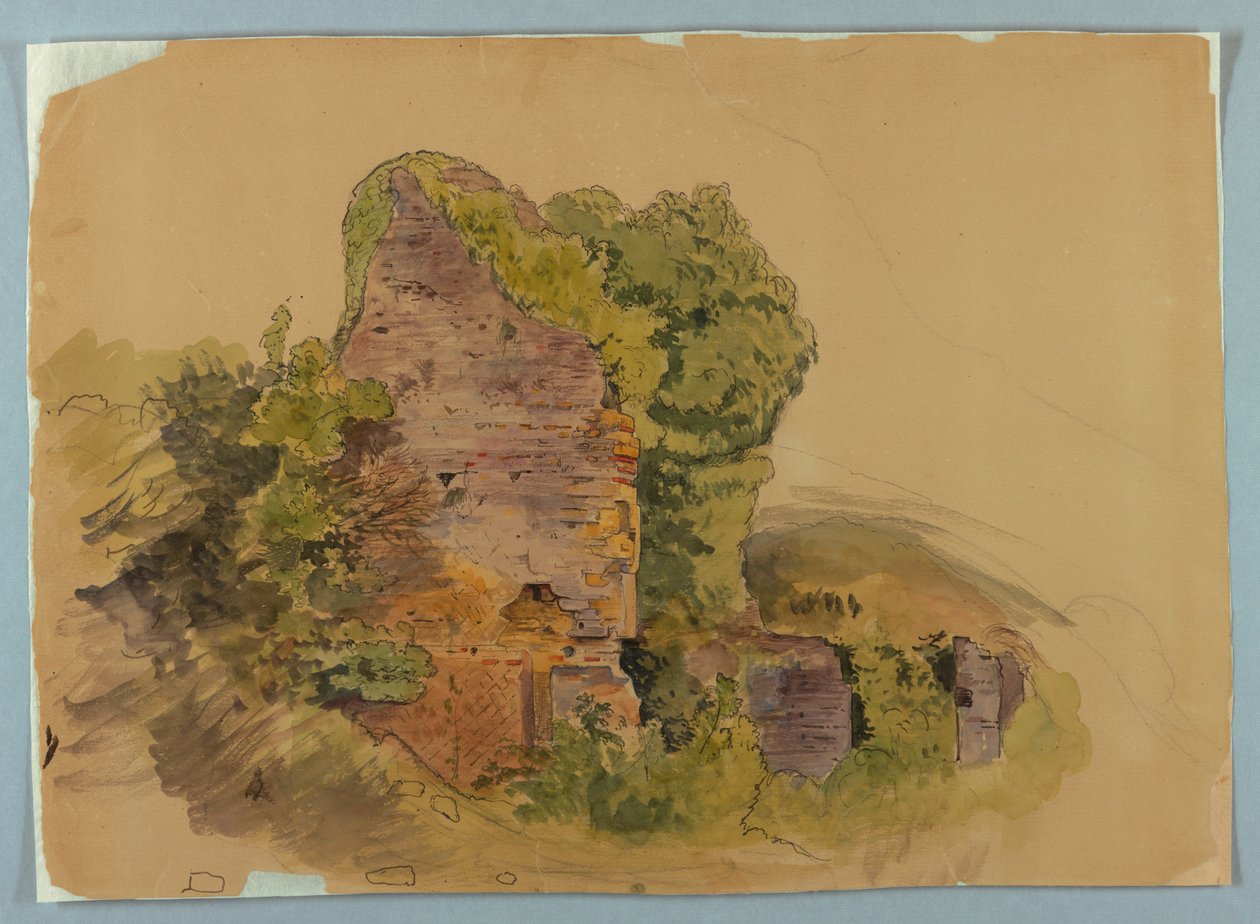 Torenbasis, Schets van Ruïnes in het Bos door William Stanley Haseltine