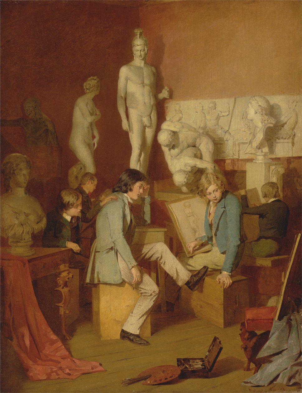 Interieur van een Academie: De Critici door William Stewart