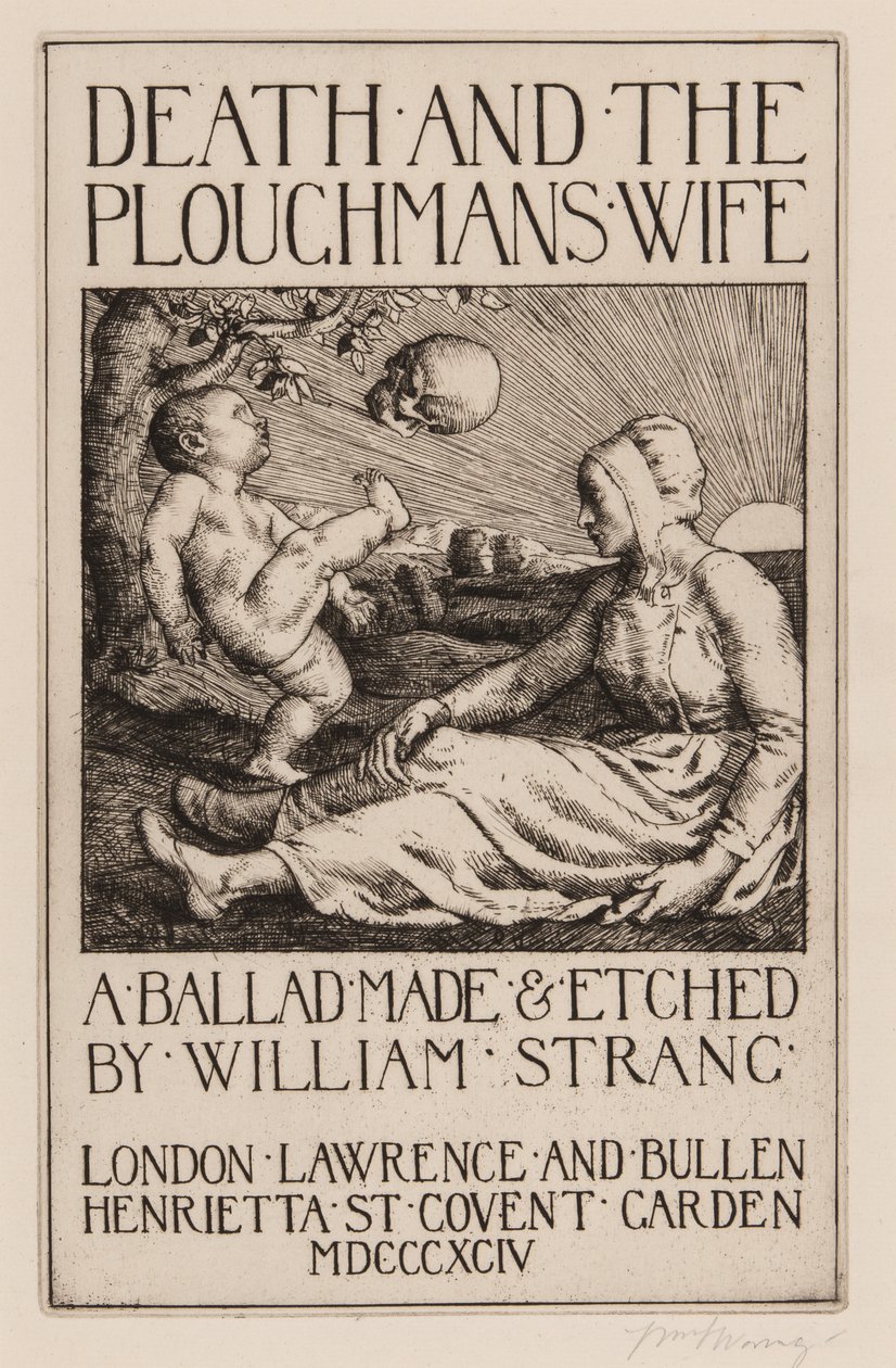 De Dood en de Vrouw van de Ploeger, 1892 door William Strang
