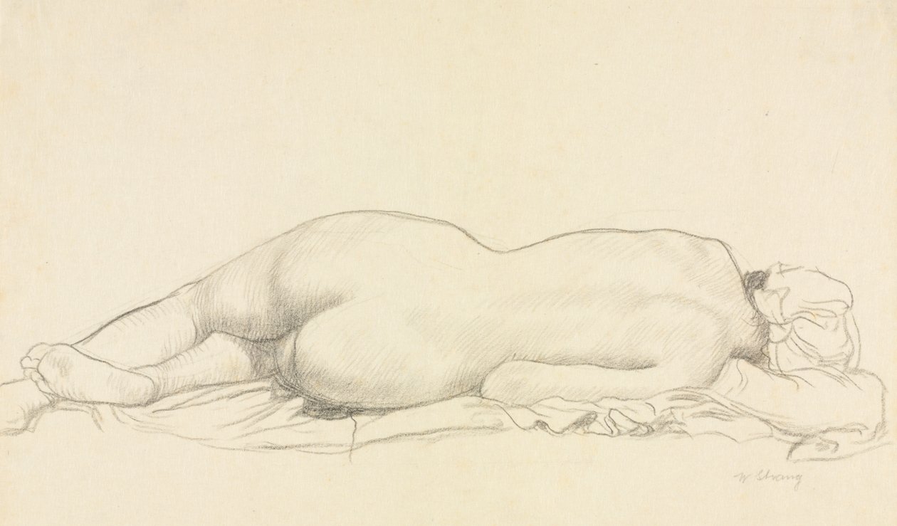 Liggende naakt door William Strang