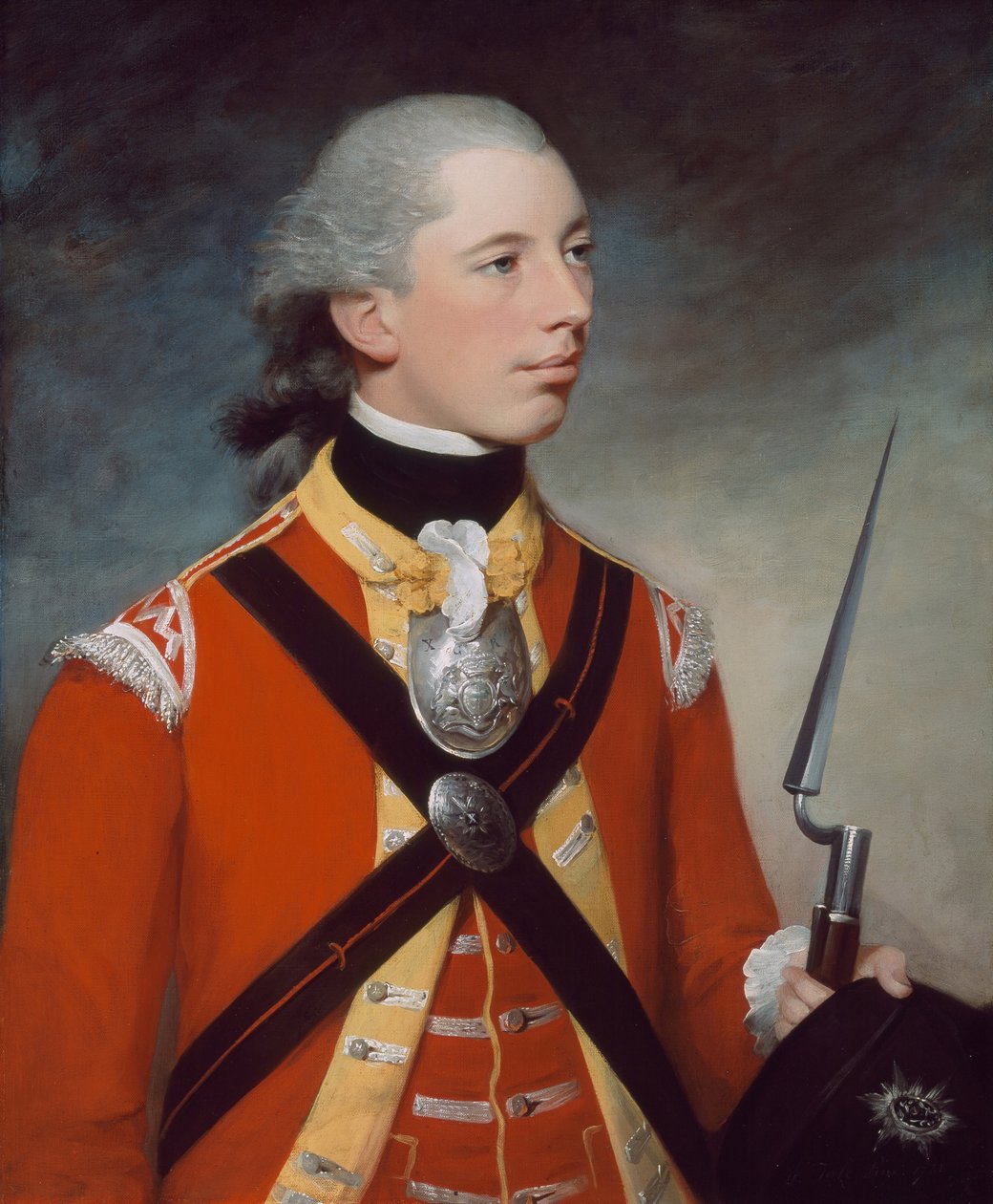 Kapitein Thomas Hewitt, 10e Regiment Voet, die een Licht Compagnie commandeerde in Lexington, 1781 door William Tate