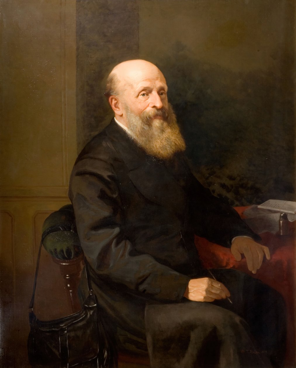 Portret van John Birt Davies, 1873 door William Thomas Roden