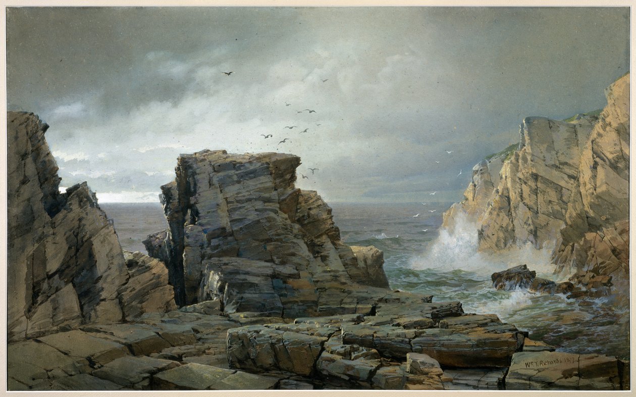Een rotsachtige kust door William Trost Richards