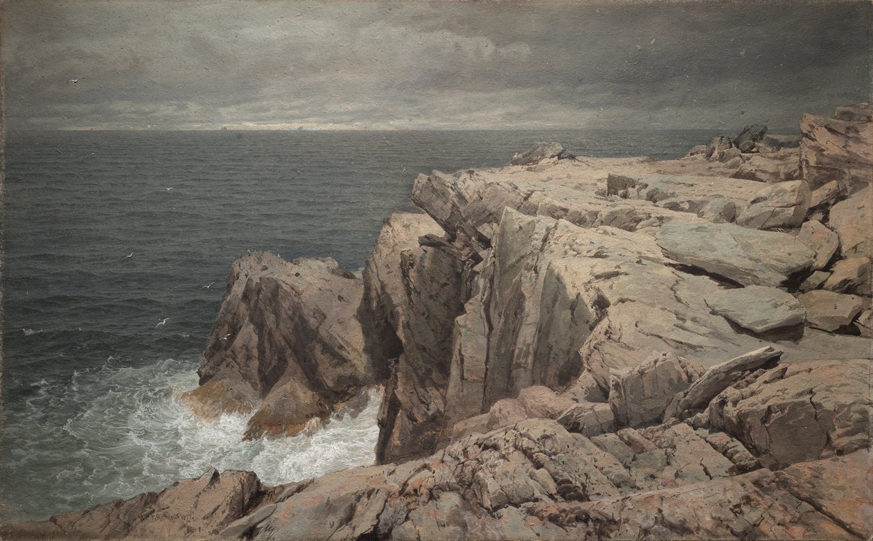 Aalscholverklif, Jamestown, Rhode Island door William Trost Richards