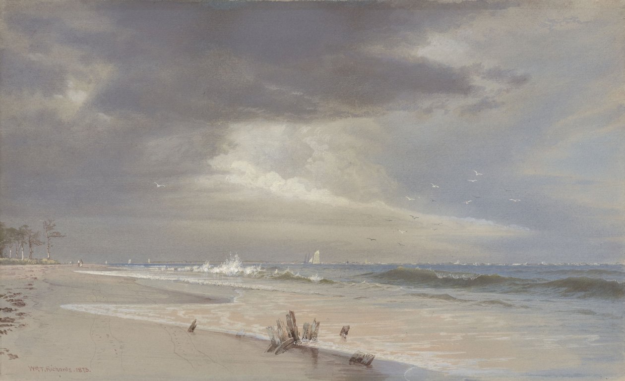 Bij de inham, Atlantic City door William Trost Richards