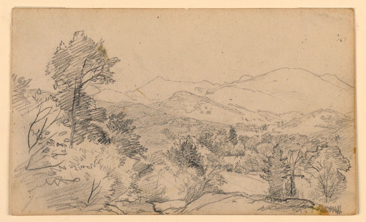 Studie van landschap door William Trost Richards