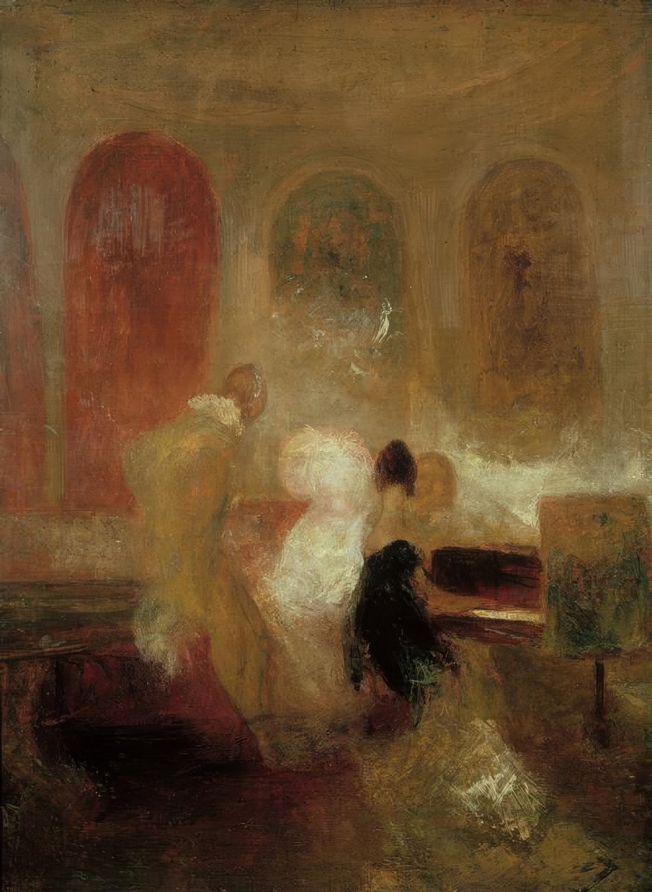 Een muziekfeest, East Cowes Castle (Muziek in East Cowes Castle) door Joseph Mallord William Turner