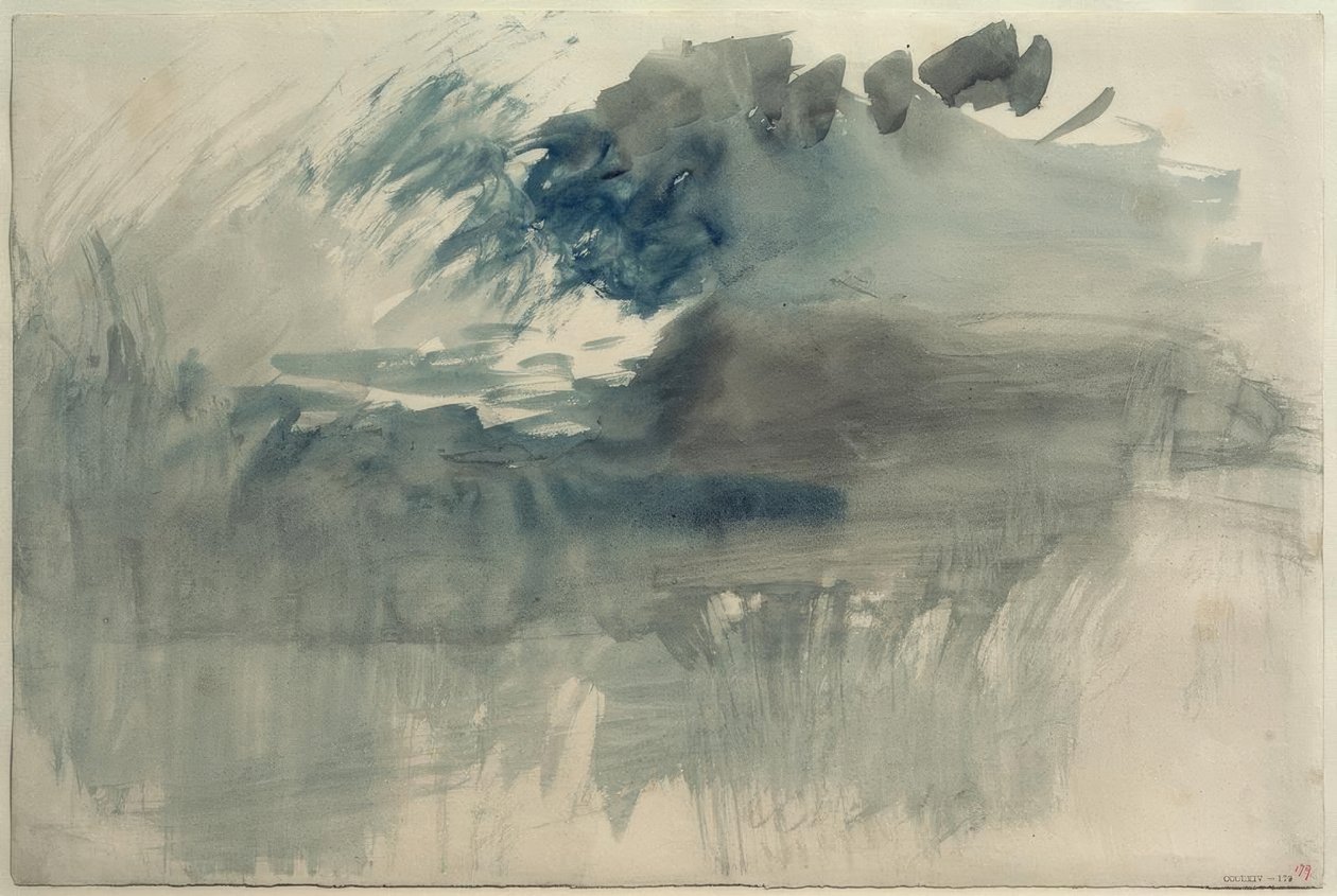 Een storm over de Rigi door Joseph Mallord William Turner