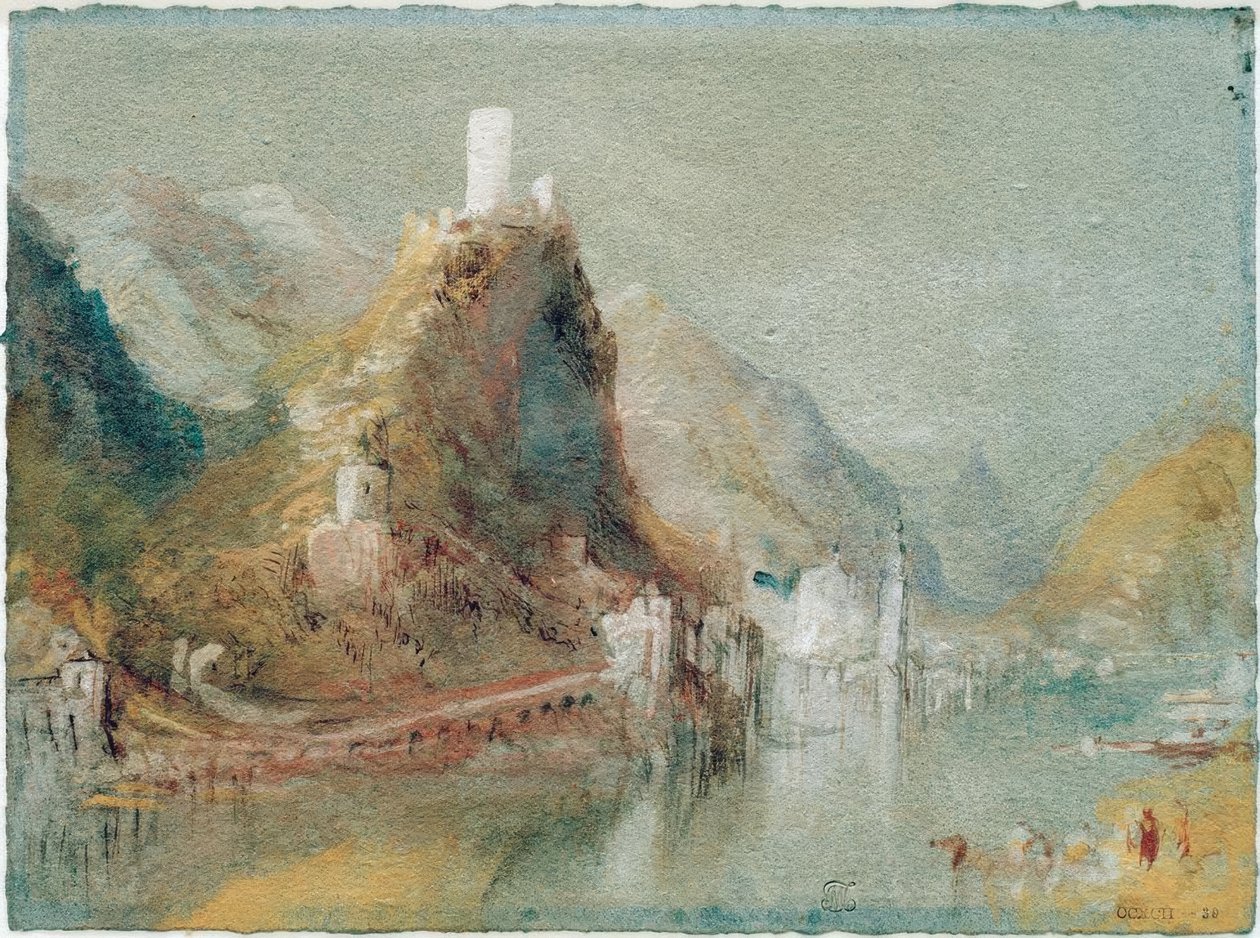 Cochem gezien vanuit zuidelijke richting door Joseph Mallord William Turner