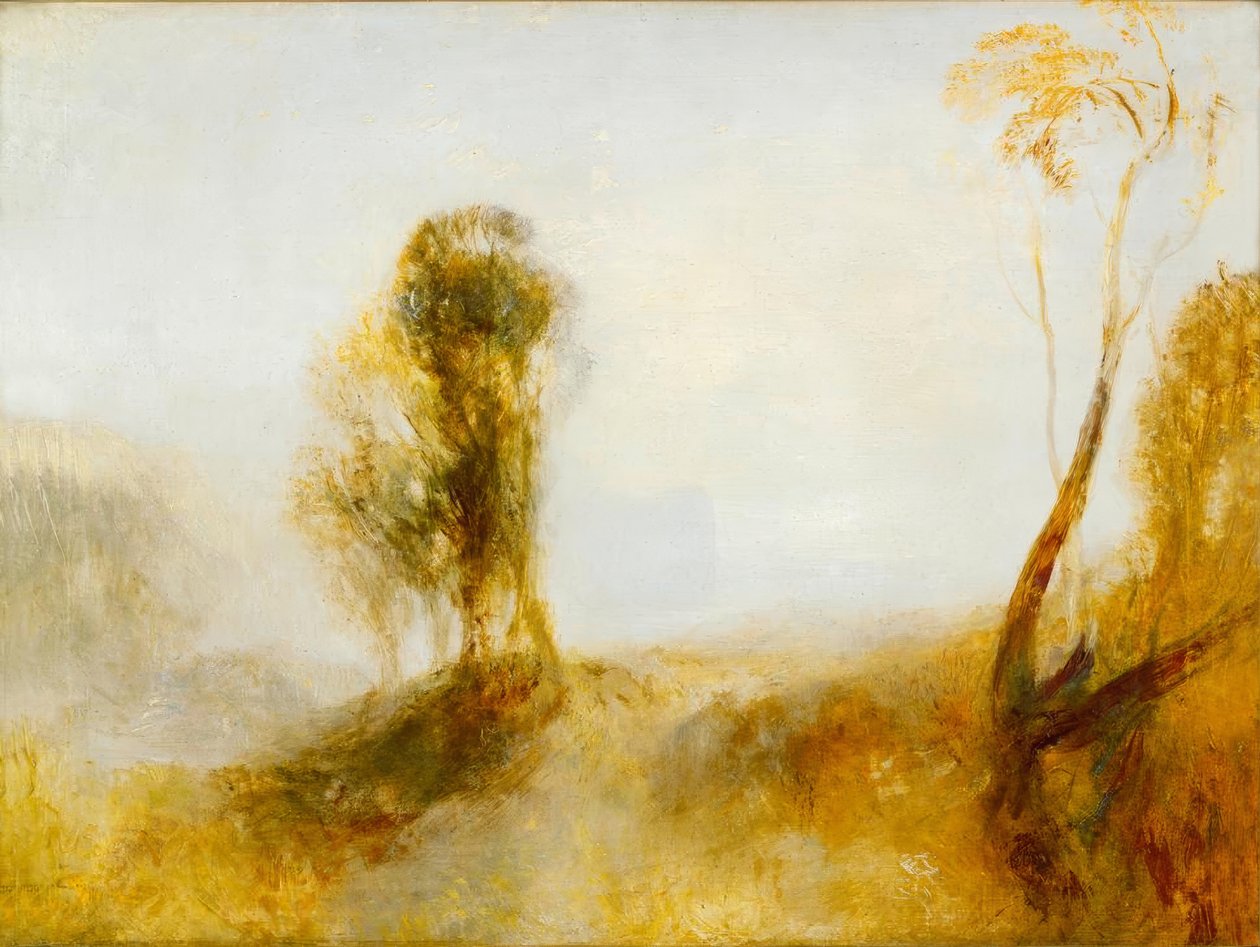 Zonsopgang: een kasteel aan een baai door Joseph Mallord William Turner