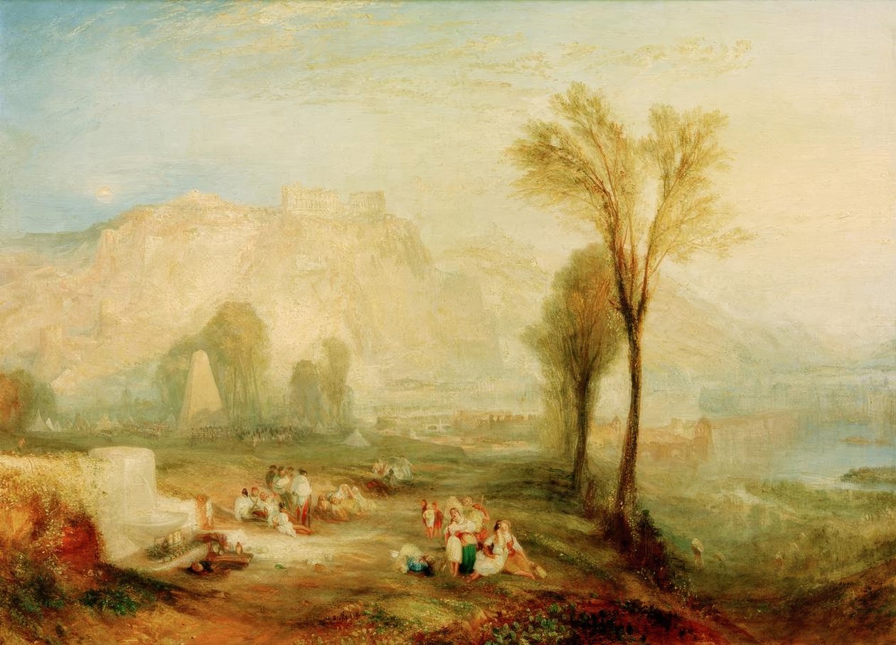 De Heldere Steen van Eer (Ehrenbreitstein) en het Graf van door Joseph Mallord William Turner