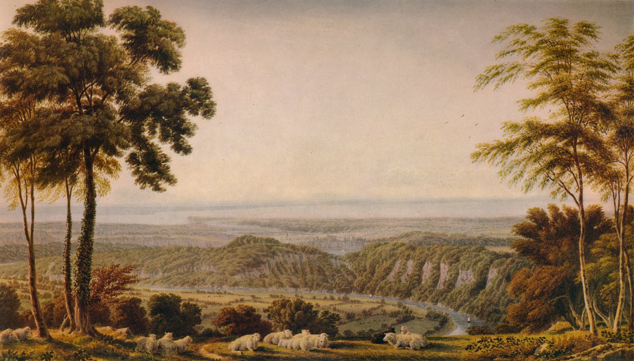 Uitzicht vanaf de Wyndd Cliff, nabij Chepstow - Ochtend door Joseph Mallord William Turner