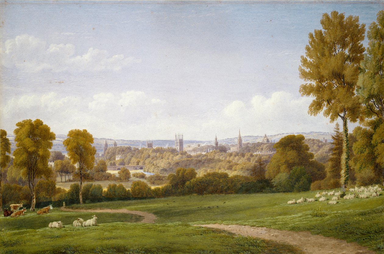 Uitzicht op Oxford vanuit Headington, c1803-1804 door Joseph Mallord William Turner