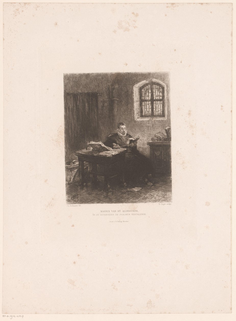 Filips van Marnix van Sint-Aldegonde in de gevangenis door William Unger