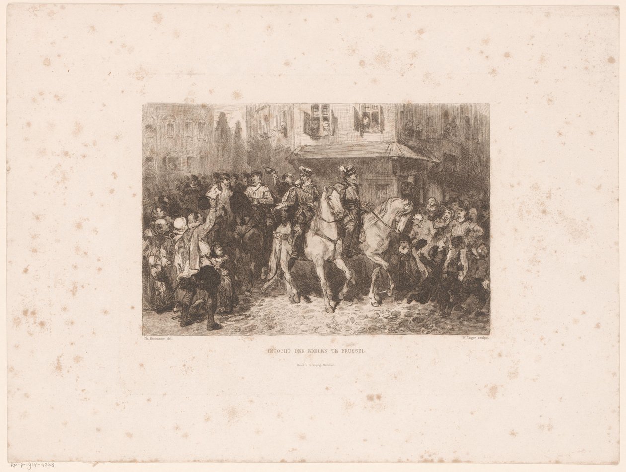 Intocht van de edelen te Brussel, 1566 door William Unger