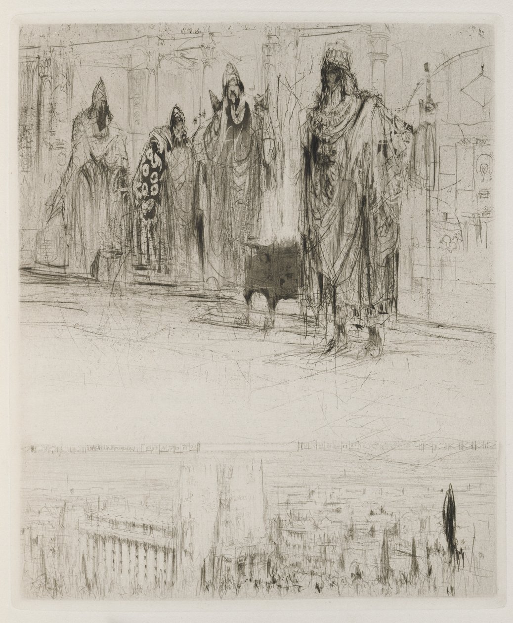 Herodias: Pagina 13, De tetrarch werd verwacht door verschillende Galileeërs, de meester van de schriftgeleerden, de chef van de landbeheerder, de manager van de zoutmijnen, en een Jood uit Babylon die zijn troepen te paard aanvoerde door William Walcot