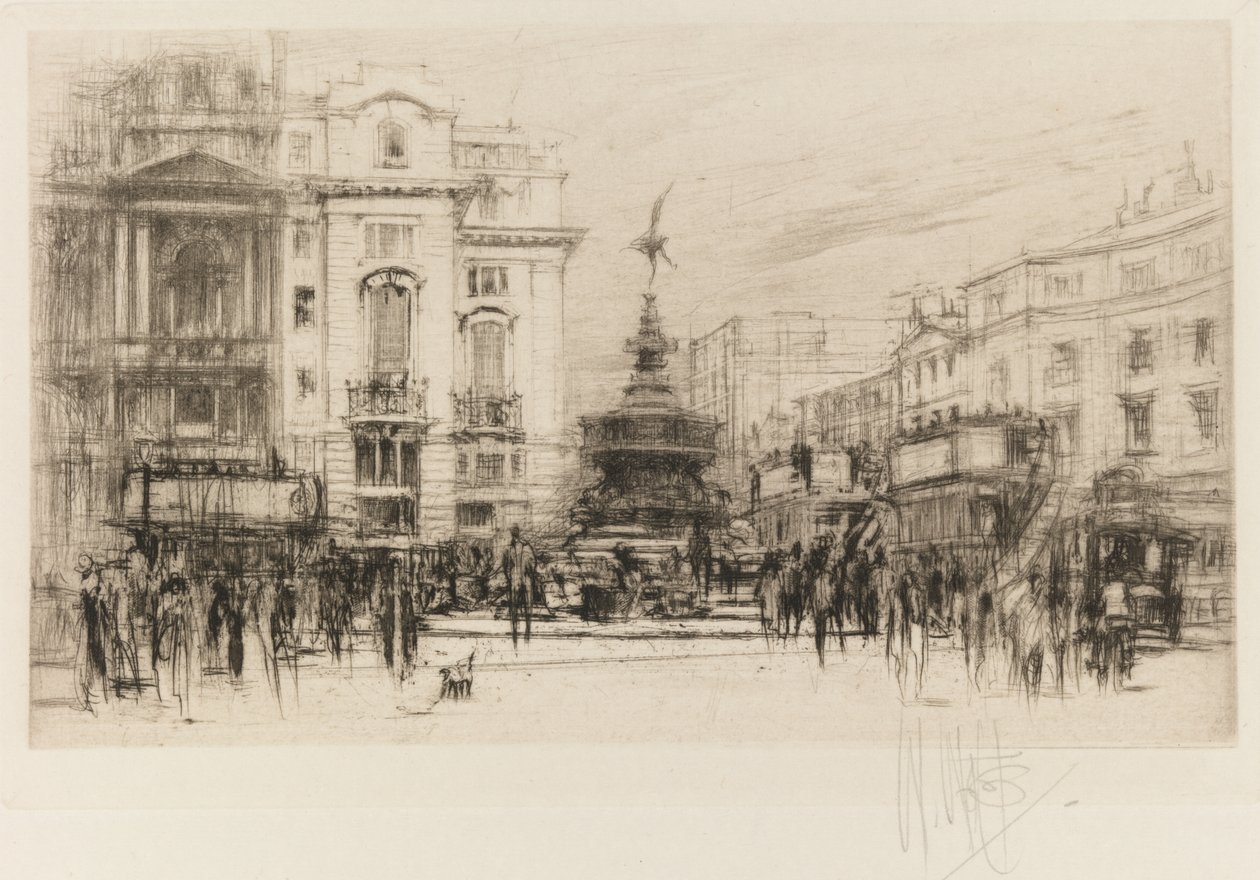 Londenset: Piccadilly Circus (met Criterion Theatre) door William Walcot