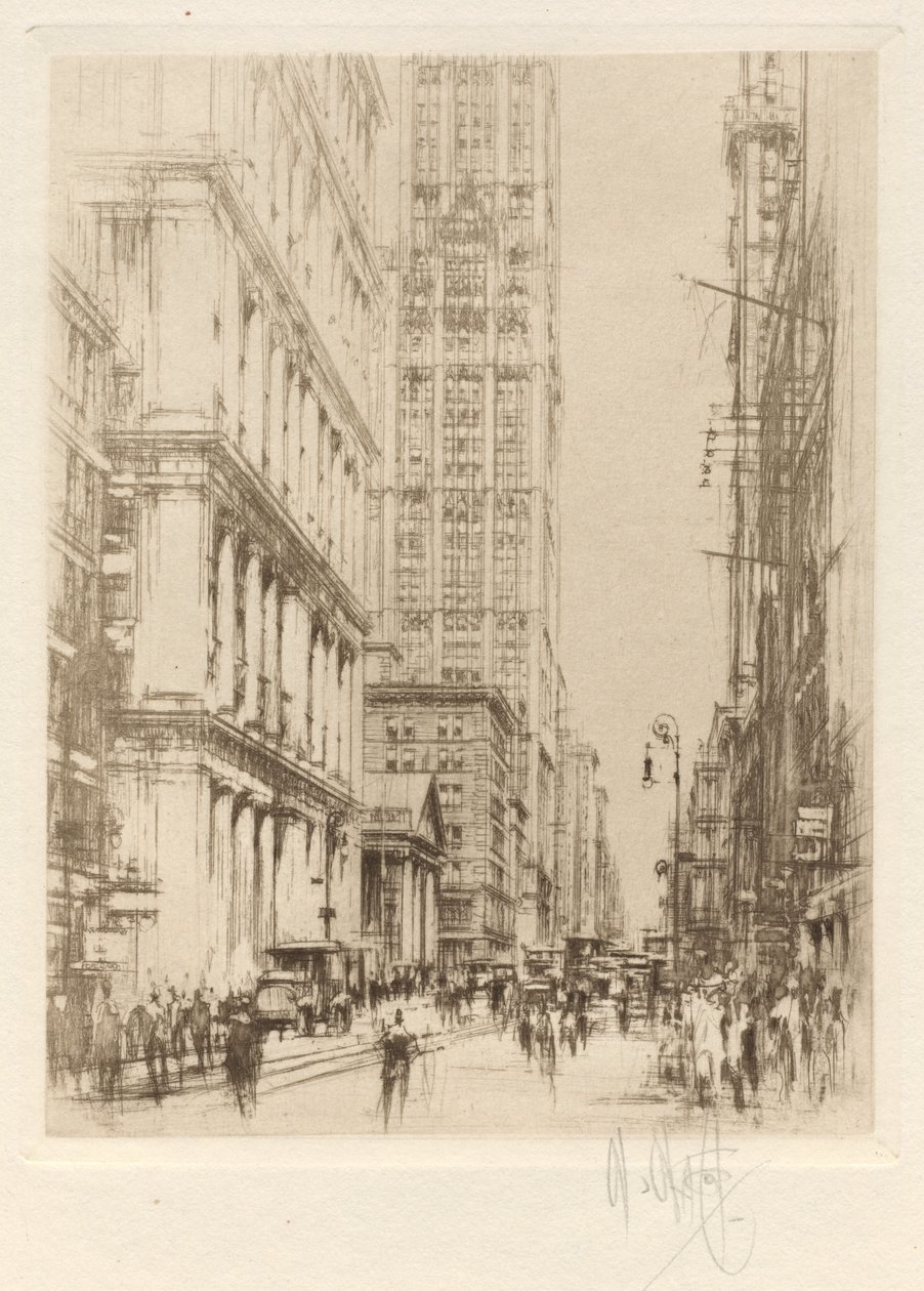 Lower Broadway, Down-Town New York door William Walcot