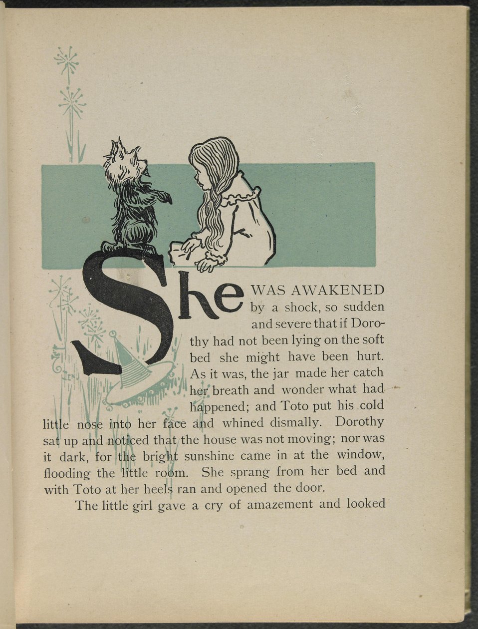Illustratie uit "De wonderbaarlijke tovenaar van Oz" door Lyman Frank Baum door William Wallace Denslow