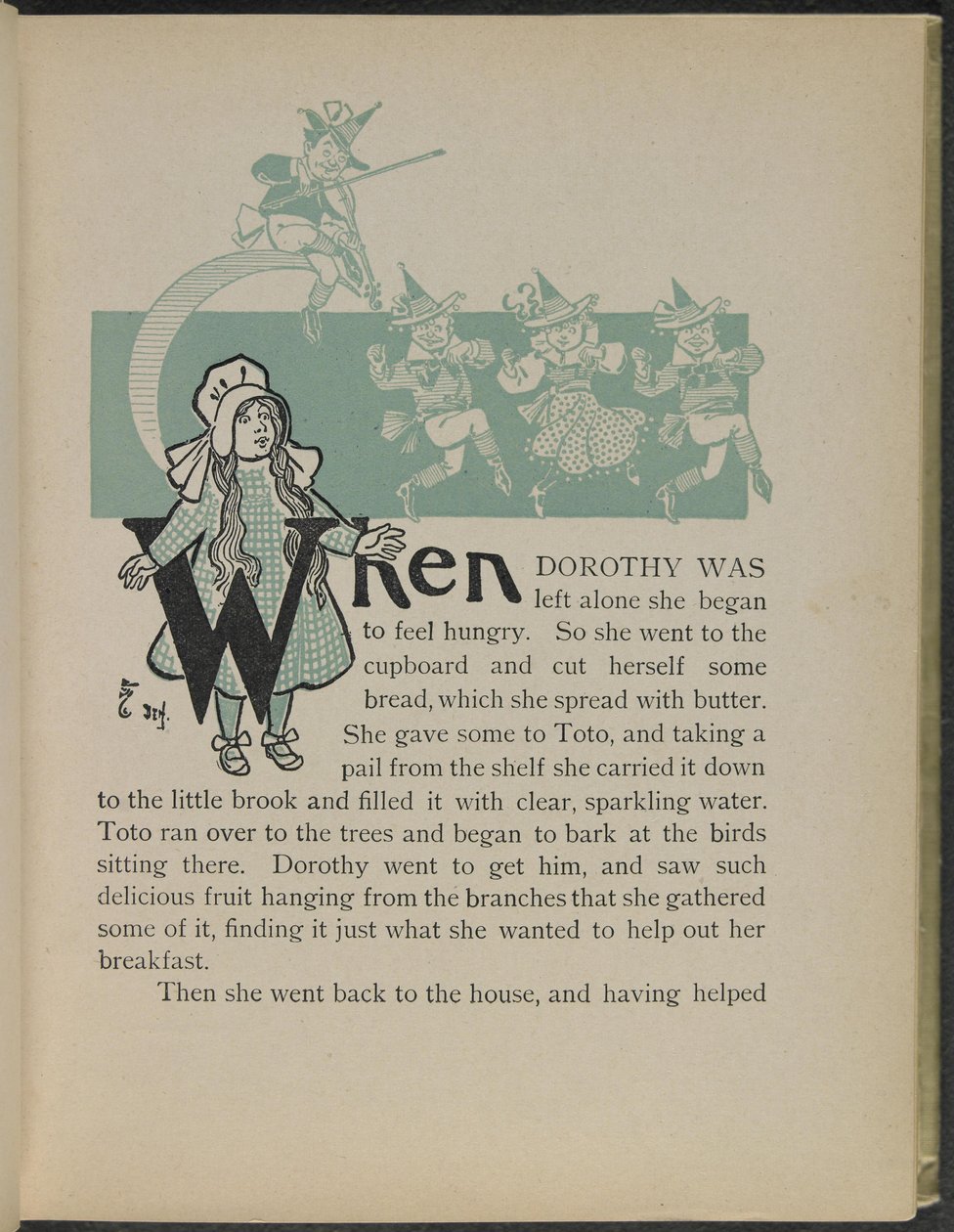 Illustratie uit "De wonderbaarlijke tovenaar van Oz" door Lyman Frank Baum door William Wallace Denslow