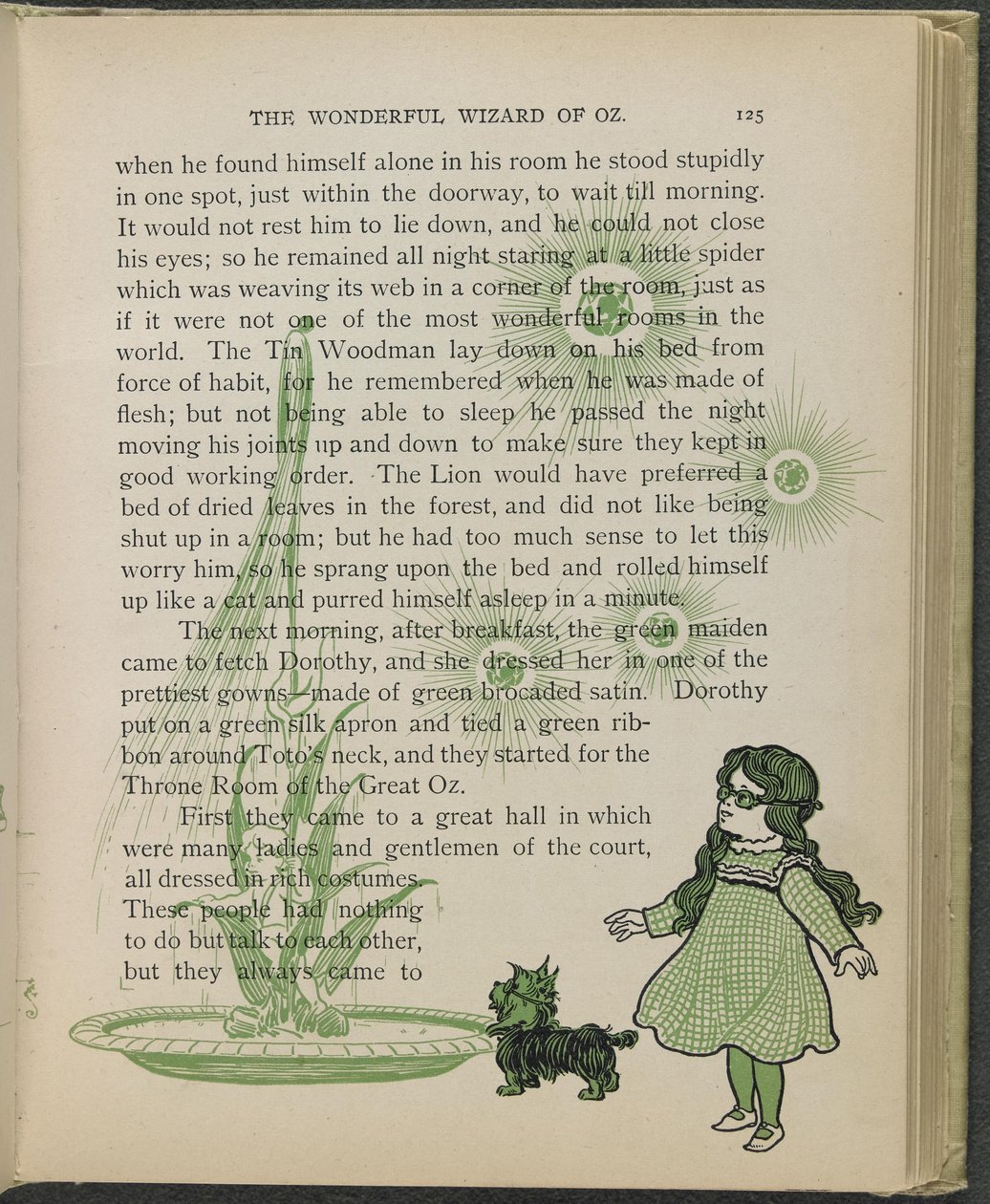 Illustratie uit "De wonderbaarlijke tovenaar van Oz" door Lyman Frank Baum door William Wallace Denslow