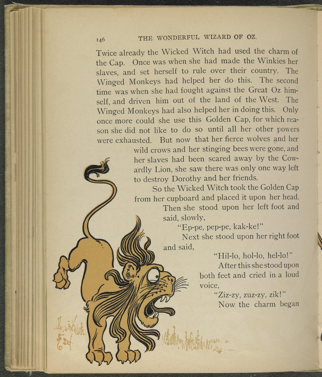 Illustratie uit "De wonderbaarlijke tovenaar van Oz" door Lyman Frank Baum door William Wallace Denslow