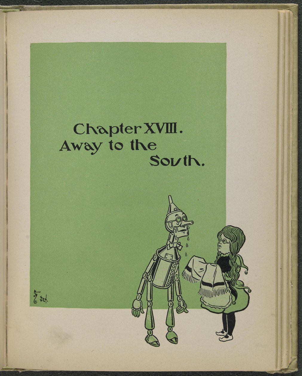 Illustratie uit "De wonderbaarlijke tovenaar van Oz" door Lyman Frank Baum door William Wallace Denslow